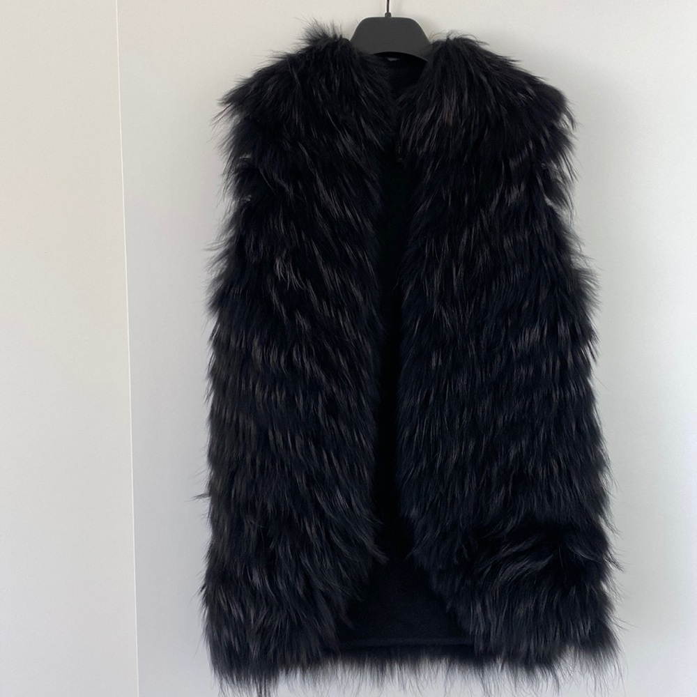 BCBG fur vest